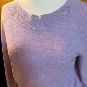 LOFT Women's Soft Lilac Crew Neck Sweater
